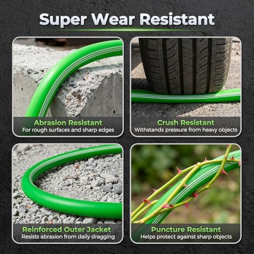 Delxo Garden Hose 50 FT, Flexible Rubber Hybrid Water Hose 5/8 Inch - Image 7
