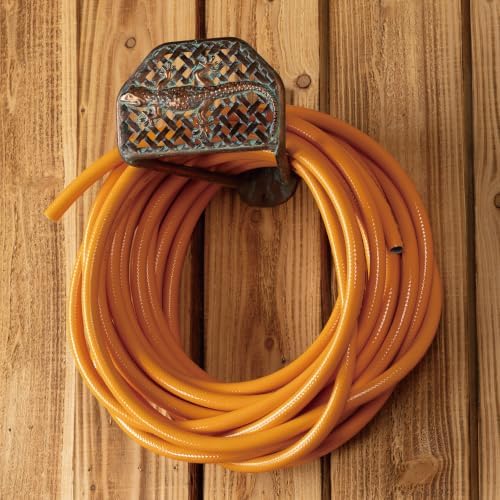 Garden Hose Holder Wall Mount for Outdoor Yard, 100 lbs Load Capacity Heavy-Duty Water Hose Hanger, Holds 150 Feet of Wall-Mounted Metal Gecko Decorative Hose Rack Hook for Outside Patio, Garage - Image 2