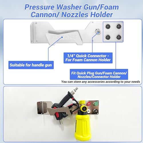 FIXFANS High Pressure Washer Hose Reel for Water/Air/Oil, Pressure Washer Gun Holder - Image 7