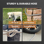 Giraffe Tools Garden Hose 100ft x 5/8", 304 Stainless Steel Metal Water Hose and Garden Hose 25ft x 5/8", No Kink Garden Water Hose with Aluminum Fitting - Image 3