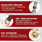 DOT Approved Male Straight Brass Union 1/4" Tube x 1/2" NPT, 10PCS - Image 4
