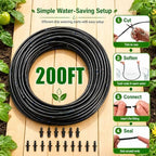1/4 Drip Irrigation Tubing 200FT, Built-in 0.5 GPH Emitters, 6 Inch Spacing - Image 6