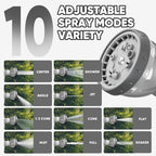 SILVEL Automatic Retractable Garden Hose Reel on Metal Spike, 5/8 in x 65ft Ground Mounted Outside, UV Resistant with 10 Pattern Nozzle, 360° Swivel, No Holes in Your House, Easy Installation - Image 5