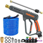 Pressure Washer Hose and Gun 3600 PSI, 50 FT Power Washer Hose by Heliwoo