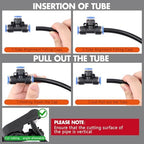130PCS 1/4" OD Quick Connect Air Fittings Kit Push to Connect Pneumatic NPT - Image 6