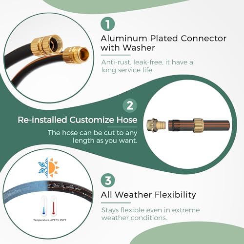 Giraffe Tools Garden Hose 5/8", 50ft Water Hose Heavy Duty - Image 3