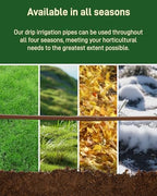 1/4" Drip Irrigation Tubing with 6" Emitter Spacing, (650 Ft Roll) Hydroponics Dripline with Built-in 0.5 GPH Dripper, Saving 80% Water, Drip Line for Garden Irrigation and Raised Beds (Brown) - Image 4