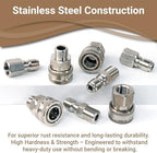 Pressure Washer Quick Connect, 3/8 Inch Quick Connect Pressure Washer Fittings, Stainless Steel, 8-PC, Female and Male Thread - Image 6