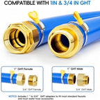 SPECILITE Hot/Cold Rubber Garden Water Hose 50 ft x 1", -50℉ to 190℉, Blue - Image 4