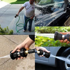 Cyprium Water Hose Nozzle Spray Water Nozzles 2 Pcs For Garden Fireman Style Hose Nozzle Black & Pink Outdoor Hose Nozzle Sprayer High Pressure Watertight Connections For Reliable Use In Gardening - Image 6