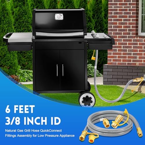GasSaf 6FT 3/8" ID Natural Gas Hose, Natural Gas Grill Hose with Quick Connect Fitting Suitable for Weber Grills, Blackstone Griddles, Generator, Patio Heater - CSA Certified - Image 7