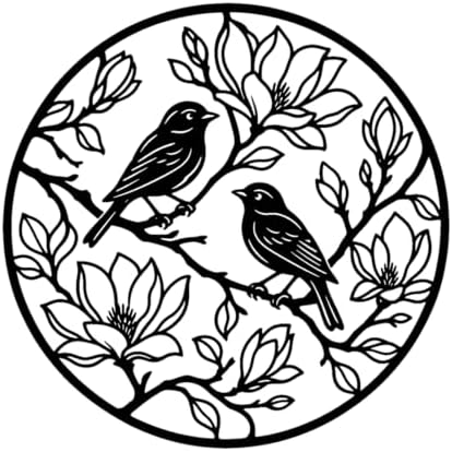 Birds On Branches Metal Wall Art as Adds Serene Natural Beauty with Shape by Unknown