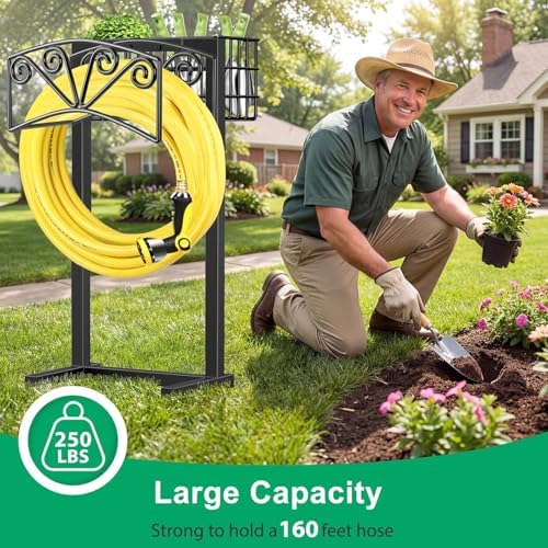 TomCare Garden Hose Holder, Heavy Duty Water Hose Hanger for 160FT Hose - Image 7