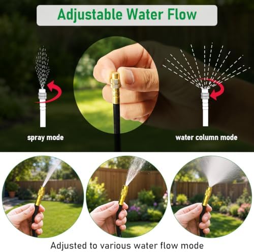MIXC 320Ft Drip Irrigation System for Garden with 2-Way Spiliter,Tee-Stake - Image 5