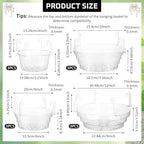 Baderke 12 Pcs Hanging Plant Water Catcher Tray,6 8 10 12 Inch - Image 2