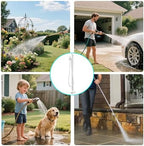 Stainless Steel 60/95cm Water Dispenser Column, Round with Water Tap and Hose Connector Free-Standing Garden Tap Outdoor Spigot, Vertical Water Hydrant(White,60cm/23.6in,Style 2) - Image 6