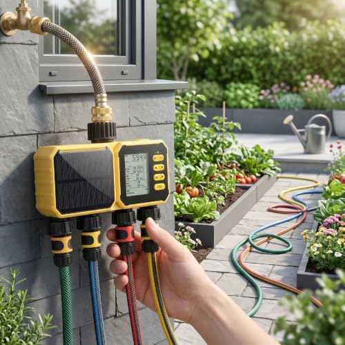 Smart Hose Timer, 4 Zone WiFi Solar Irrigation Controller - Image 2