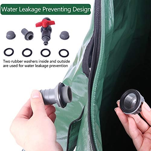 50 Gallon Collapsible Rain Barrel, Portable Rain Water Collection Barrel, Rainwater Collection System with Spigots and Overflow Kit, Rain Barrels to Collect Rainwater from Gutter for Garden - Image 5