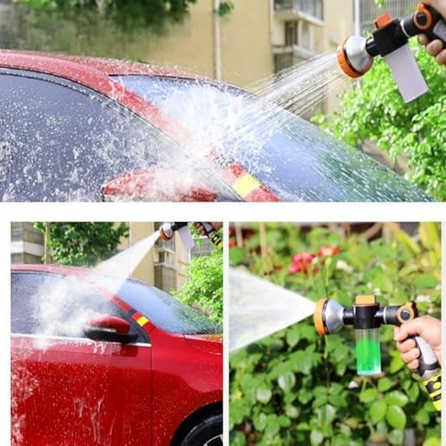 Car Wash Hose Attachment,Multi-Function Garden Sprinkler, High-Pressure Foam Spray Gun Head, Car Wash and Watering Tool - Image 2