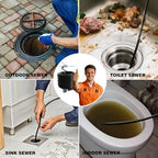 100FT Sewer Jetter Kit for Pressure Washer,1/4 Inch NPT Sewer Jetting Hose,Pressure Washer Drain Cleaner Hose 5800PSI with Sewer Jetter Nozzles, Gloves, Waterproof Tape, Apron (100FT) - Image 6