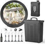 Portable Misting System with with 10000mAh Water Pump, 4 Gallon Large Bucket & 33FT PU Hose - Outdoor Water Misters for Outside Patio Cooling, Backyard, Canopy, Umbrella, Sports, Greenhouse, Camping by Unknown