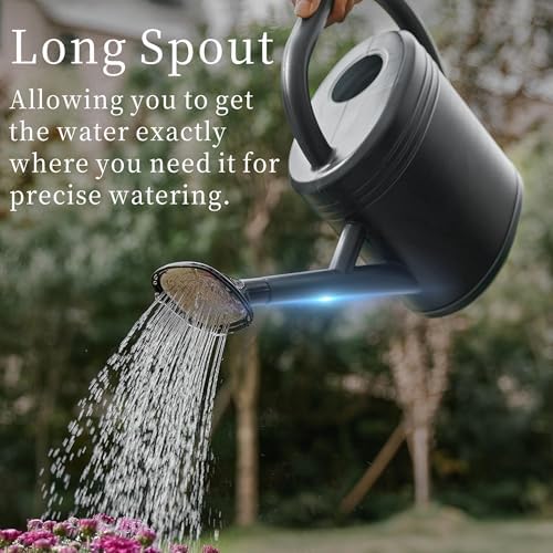 Household Water Can, 8L Large Capacity Long Spout Thickened Plastic Watering Can Plant Watering Device for Garden Home Use (Gray) - Image 5