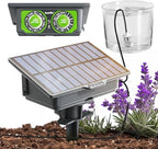 RAINPOINT Easy-Setup Solar Drip Irrigation System Outdoor & Indoor, Automatic Plant Waterer Device Kit Beginner-Friendly Garden Raised Bed Grow Tent Water 10-15 Plants by RainPoint