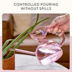 Modern Sprout Glass Watering Can - 32 oz - Long Spout Modern Decor (Blush) - Image 6