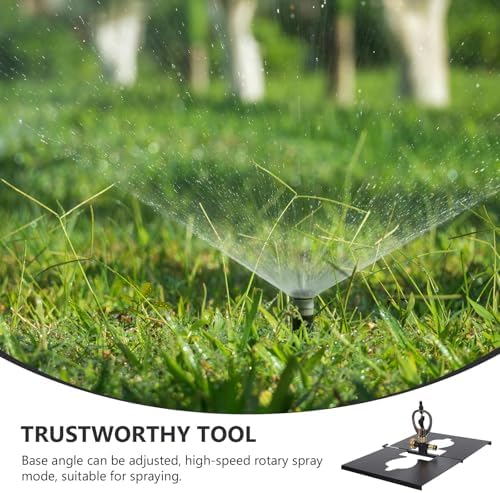 Sewroro Rooftop Fire Protection Sprinkler System, 360 Degree Rotating Adjustable Roof Sprinklers for Defense and Lawn Irrigation (Black) - Image 2