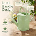 1 Gallon Metal Watering Can for Indoor Outdoor Plants, Pistachio Green - Image 5