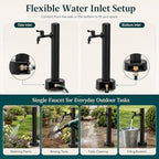 Stainless Steel Garden Water Column Faucet Post, Freestanding Hose Stand - Image 7