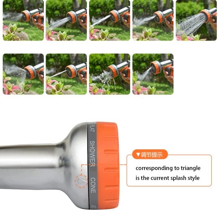 Garden Hose Nozzle, Heavy Duty Water Hose Nozzle with 9Adjustable Spray Patterns - Image 5
