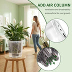 Cdd's Path 5 Inch Clear Self Watering Pots Set, 12 Pack Naked Root Planter with Deep Water Tank, Large Drainage Holes, Reservoir & Air Pipes for Indoor Outdoor Plants, Flowers, Seedlings - Image 5