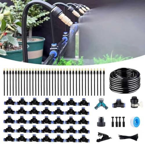 131FT Drip Irrigation System, Tool-Free Quick Connectors by WCBMIRRI