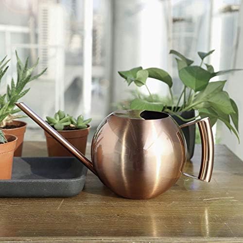 FLEXMAN 1000ml Stainless Steel Watering Can with Long Spout, Long Spout Modern Style Watering Pot, Small Watering Can for Outdoor Indoor Plants (Bronze) - Image 4