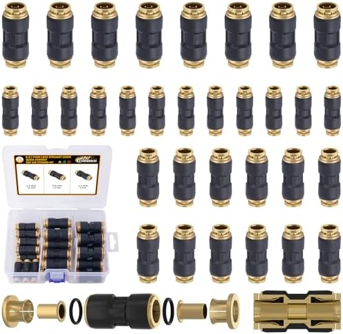 CheeMuii 32PCS Brass DOT Air Line Fittings DOT Quick Connect Straight Union by CheeMuii