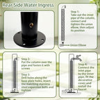 Outdoor Water Column Antifreeze Hose Faucet Stainless Steel Garden Water Tap, Yard Hydrant for Patio Lawn Irrigation Washing, Garden Water(Height: 60cm/23.6in) - Image 7