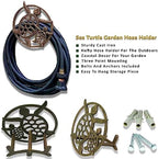 Zeckos Sea Turtle Garden Hose Holder, 12.25 Inch Diameter Bronze Cast Iron - Image 2
