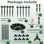 120FT Drip Irrigation System for Garden: Quick Connect 1/4" PE Tubing 18Pcs Automatic Water Sprinkler Kit Adjustable Misting Part Watering Hose, Outdoor Raised Bed Plants Flower Yard Greenhouse - Image 2