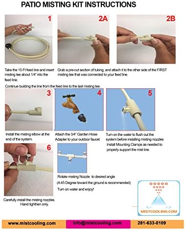 Patio Misting Kit Assembly - Make Your own Misting System (72Ft-20 Nozzles) - Image 2