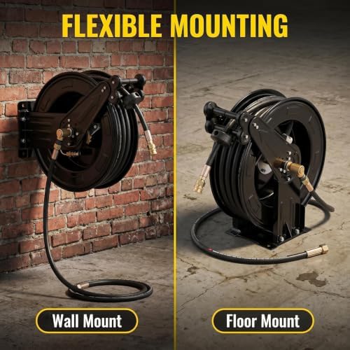 Retractable Pressure Washer Hose Reel, 50FT x 3/8" - Image 5