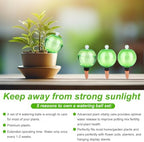 Penitue 4Pcs Plant Watering Globes, 16.9oz Self Watering Bulbs Spikes Slow Release Water Planter Insert with Top Fill Design for Indoor Outdoor Plant Waterer Device Automatic Drip Irrigation System - Image 4