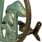 Zeckos Garden Hose Holder Mushroom 12 Inch Cast Iron Verdigris Bronze - Image 6
