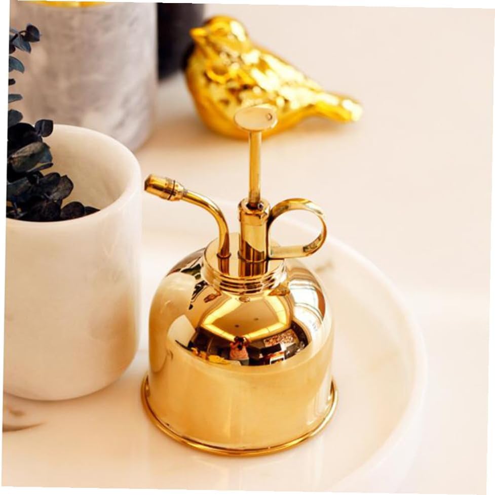 Retro Brass Watering Can Vintage Style Water Spray Bottle for Gardening Photography Props and Indoor Plants 1.5L Capacity Detachable Sprinkler Head - Image 7