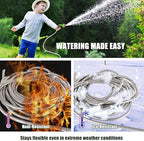 Metal Garden Hose 25 ft Water Hose 304 Stainless Flexible Lightweight Outdoor Yard Strong Durable Heavy Duty Hose Pipe with 10-Way Nozzle Solid 3/4" Brass Connectors No Kink Leakproof Outside - Image 6