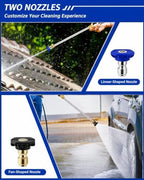 2026 Upgraded Jet Nozzle Power Washer for Garden Hose Includes 2 High-Pressure Nozzles 2× Rubber O‑ring seal 1x plumber's tape and Quick Connectors | Hydro Jet High Pressure Washer Tools - Image 5