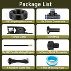 50Ft Drip Irrigation System, 360° Bendable Misting Irrigation Kit, Automatic Garden Watering System with Upgraded Brass Nozzles and 8mm Tubing,DIY Adjustable Sprinkler Set for Greenhouse,Yard,Patio - Image 2