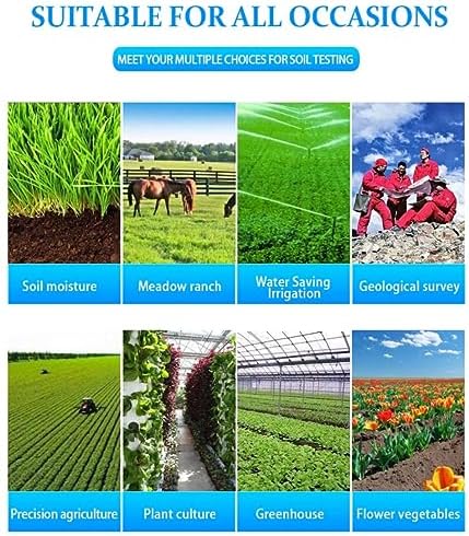 Soil Moisture Meter, 3-in-1 Soil Moisture Tester for Temperature, Moisture and Salinity - Handheld Soil Analyzer, Portable Farmland Sensor Kit for Agriculture, Horticulture & Landscaping - Image 4
