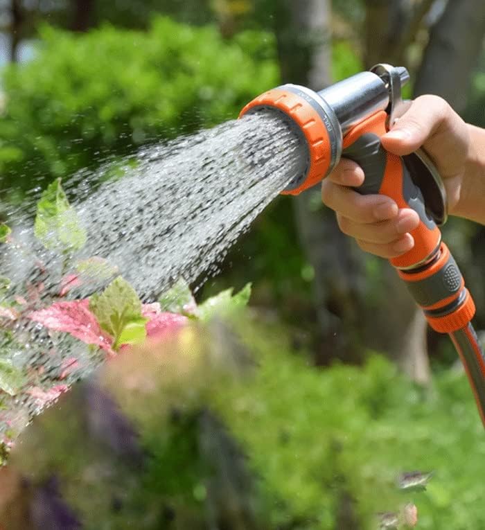 Garden Hose Nozzle, Heavy Duty Water Hose Nozzle with 9Adjustable Spray Patterns - Image 6