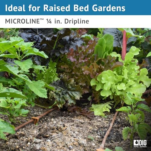 DIG ML-109B ¼” 100’ MICROLINE™ Dripline, 9” Dual Outlet Emitter Spacing, UV-Resistant Tubing for Efficient Irrigation | Ideal for Raised Beds, Gardens | Flexible, Durable, Easy Installation (Brown) - Image 7